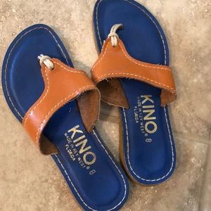 Brown thong sandals